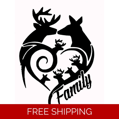 Deer Family Die Cut Vinyl Decal sticker Deer Family Die Cut Vinyl Decal sticker